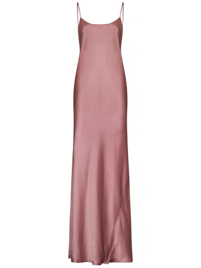 Victoria Beckham Cami Floor-length Satin Dress In Rosa
