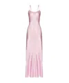 Victoria Beckham Satin Maxi Slip Dress In Pink