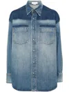 Victoria Beckham Women Camicia In Denim Schiarito In Blue