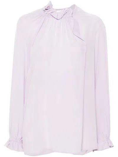 Victoria Beckham Ruffled Blouse In Petunia