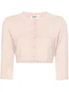 Victoria Beckham Vb Body Cropped Cardigan In Nude & Neutrals