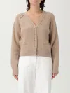 Victoria Beckham Cardigan Victoria  Woman Color Beige In Brown