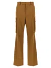 Victoria Beckham Cotton Wide-leg Cargo Pants In Tabacco