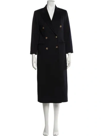 Pre-owned Victoria Beckham Cashmere Peacoat In Black