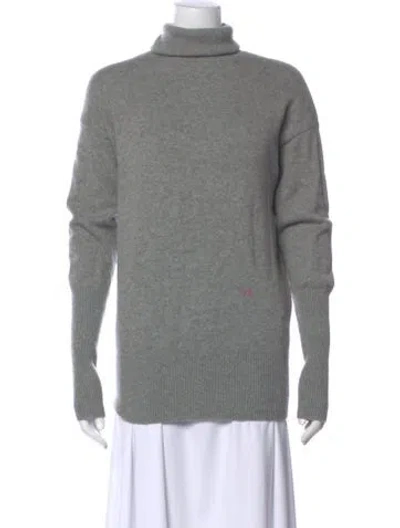 Pre-owned Victoria Beckham Cashmere Turtleneck Sweater In Gray