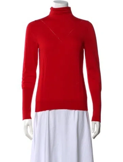 Pre-owned Victoria Beckham Cashmere Turtleneck Sweater In Red