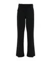 Victoria Beckham Casual Pants On The Reverse Side Of First Shearing Wool In Black