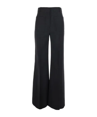 Victoria Beckham Casual Pants With Belt Loops In Black