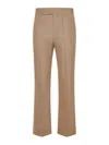 Victoria Beckham Wool Kick-flare Pants In Beige