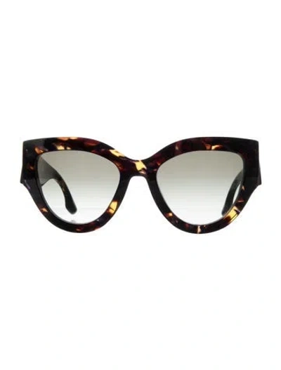 Pre-owned Victoria Beckham Cat-eye Gradient Sunglasses In Brown