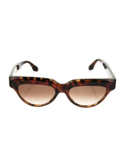 Pre-owned Victoria Beckham Cat-eye Gradient Sunglasses In Brown