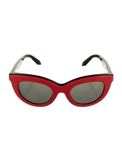 Pre-owned Victoria Beckham Cat-eye Tinted Sunglasses In Red