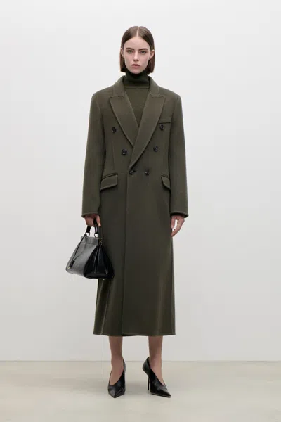 Victoria Beckham Catriona Double-breasted Wool And Cashmere-blend Coat In Multi