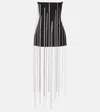Victoria Beckham Chain-embellished Corset Top In Black