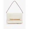 Victoria Beckham Chain-embellished Leather Shoulder Bag In White