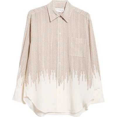 Victoria Beckham Geometric-pattern Shirt In 中性色