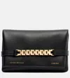 Victoria Beckham Chain Mini Leather Shoulder Bag In Black