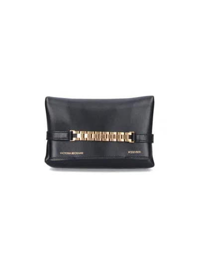 Victoria Beckham Chain Mini Pouch In Black