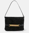 Victoria Beckham Chain Mini Tinsel Pouch In Black