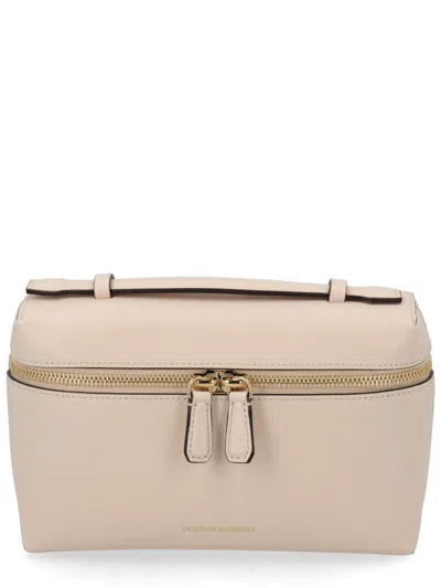 Victoria Beckham Chain Pouch Bag Mini In Leather In Pink