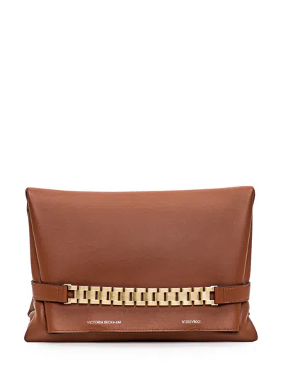 Victoria Beckham Chain Pouch Bag In Russet