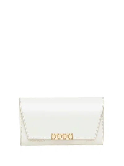 Victoria Beckham Chain Pouch Clutch Bag In White