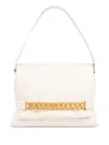 Victoria Beckham Chain Leather Pouch In White