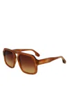 Victoria Beckham Rectangular Sunglasses Vb674 S 773 In Brown