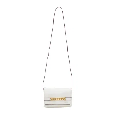 Victoria Beckham Chain Strap Crossbody Bag In White