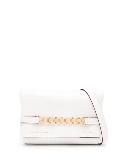 Victoria Beckham Chain-strap Leather Crossbody Bag In White