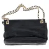Victoria Beckham Chain Strap Shoulder Bag In Black Leather In Black