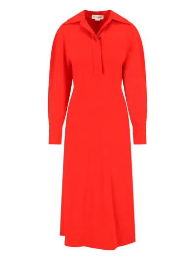 VICTORIA BECKHAM CHEMISIER MIDI DRESS
