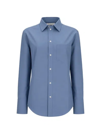 Victoria Beckham Chest-pocket Button-up Shirt In Blue