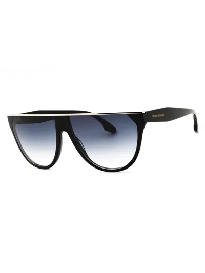 Victoria Beckham Chic Oval Sunshade Sunglasses In Black