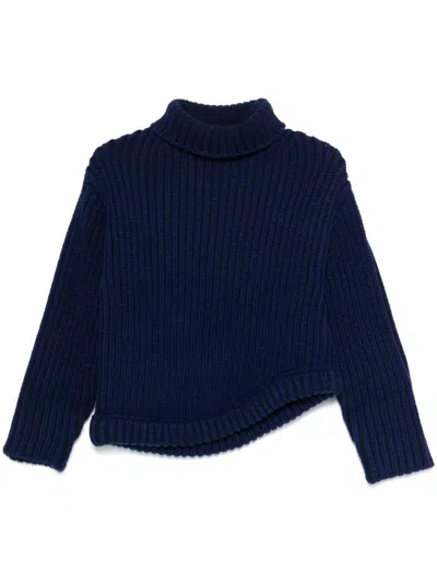 Victoria Beckham Chunky-knit Sweater In Blue