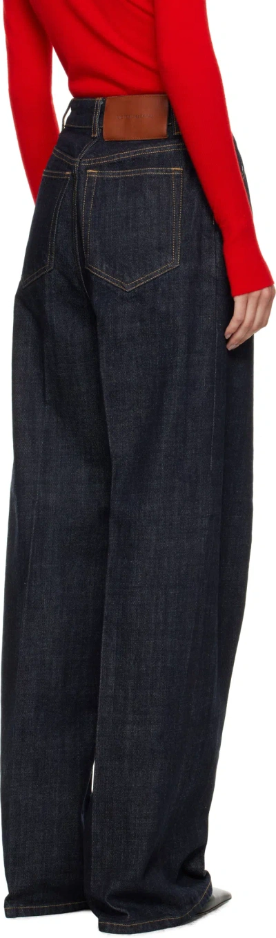 Victoria Beckham Cinched High-waisted Jeans In Blue