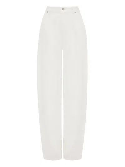 Victoria Beckham Cinched Jeans In White
