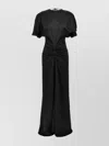 Victoria Beckham Gathered Waist Viscose Dress