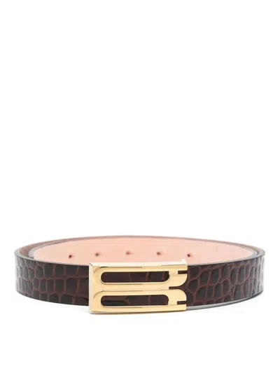 Victoria Beckham Cintura Regular Brown In Marrón Oscuro