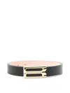 Victoria Beckham Dorian Regular Frame Smooth Calf Leather Belt In Brown