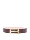 Victoria Beckham Red Collection Solid Formal Belt In Dark Red