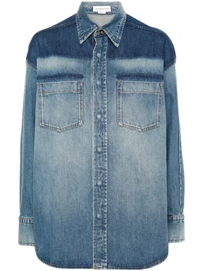 Victoria Beckham Women's Oversized Denim Shirt In Blue