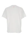 Victoria Beckham White Crewneck T-shirt With Slogan Print On The Front In Cotton Woman In White