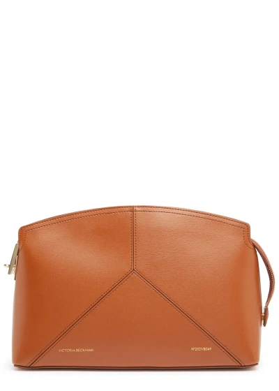 Victoria Beckham Classic Leather Clutch In Brown
