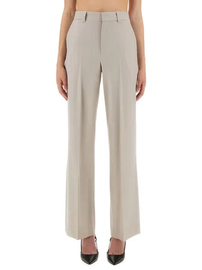 Victoria Beckham Classic "straight Leg" Pants In Neutral