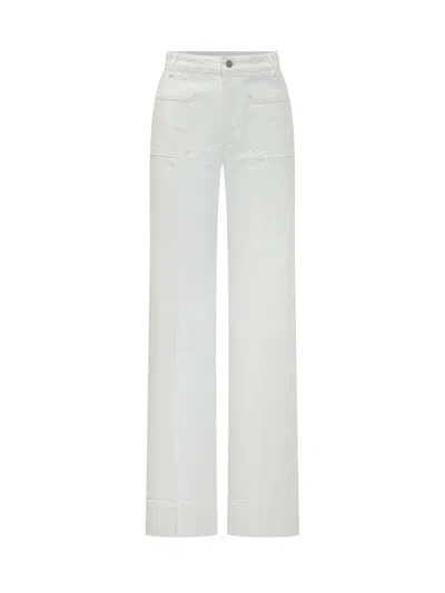 Victoria Beckham Classic Trousers With Straight Leg Design In Neutral