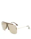 Victoria Beckham Classic V Navigator Sunglasses, 64mm In Gray