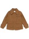 Victoria Beckham Cotton Jacket In Beige