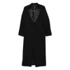 Victoria Beckham Shawl-lapel Slit Coat In Black