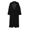 Victoria Beckham Shawl-lapel Slit Coat In Black
